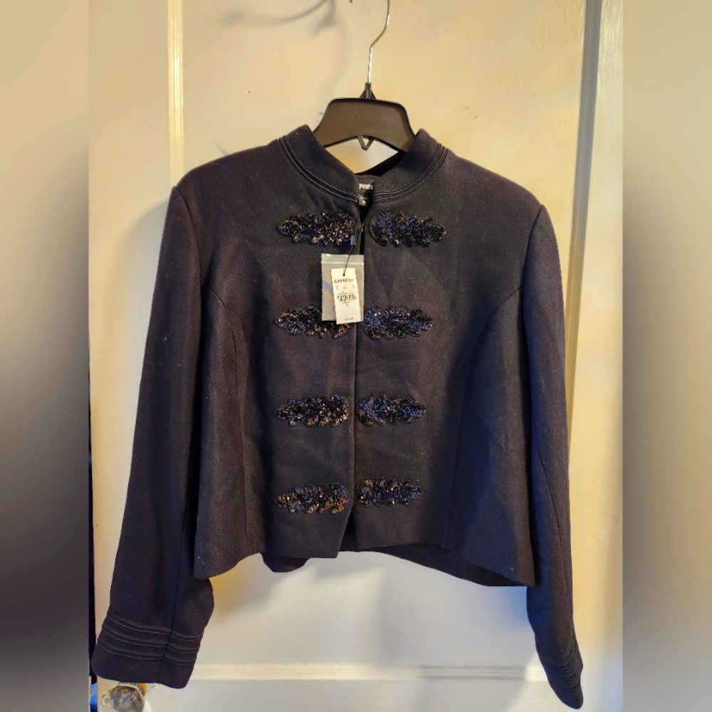 "Express" Women's Black Embellished Jacket